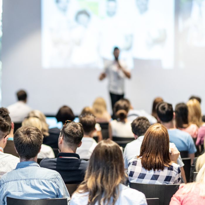 people at a conference