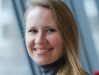 a women smiling