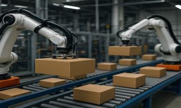 robots enabling carton packaging on conveyor belts