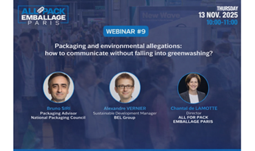 Capture d'écran de la présentation du Webinar [REPLAY] : Emballage et allégations environnementales : comment communiquer sans tomber dans le greenwashing ? de ALLFORPACK EMBALLAGE PARIS