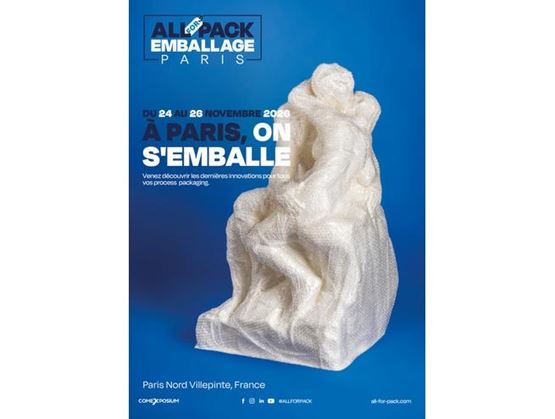 ALLFORPACK EMBALLAGE PARIS 2026 - Affiche baiser