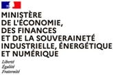 Logo officiel du Ministère de l’Économie, des Finances et de la Souveraineté industrielle et numérique, avec l’emblème de la République française