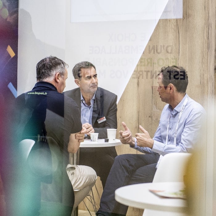 Few people from the packaging industry discussing.