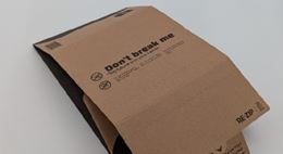 A reusable cardboard box. 
