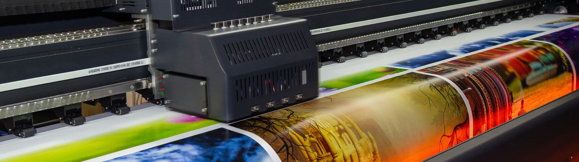 a printing machine in operation