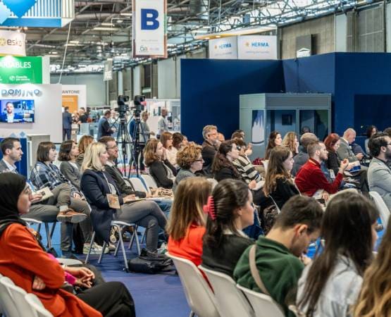 An audience at a conference